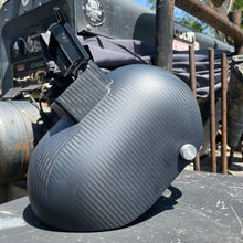 Load image into Gallery viewer, Carbon Fiber Welding Hood "Chopped Top and Bottom" with Premium Leather