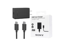 Tải hình ảnh vào trình xem Thư viện, Original Sony Official 30W Fast Charge Adapter with Dual Type-C Cable (XQZ-UC1)
