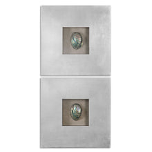 Load image into Gallery viewer, Abalone Shells Silver Wall Art, S/2
