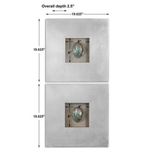 Load image into Gallery viewer, Abalone Shells Silver Wall Art, S/2
