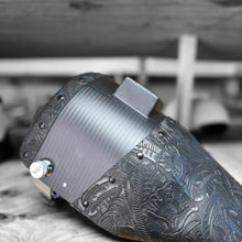 Load image into Gallery viewer, Carbon Fiber Welding Hood "Chopped Top and Bottom" with Premium Leather
