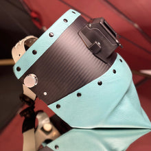 Load image into Gallery viewer, Carbon Fiber Welding Hood "Chopped Top and Bottom" with Premium Leather
